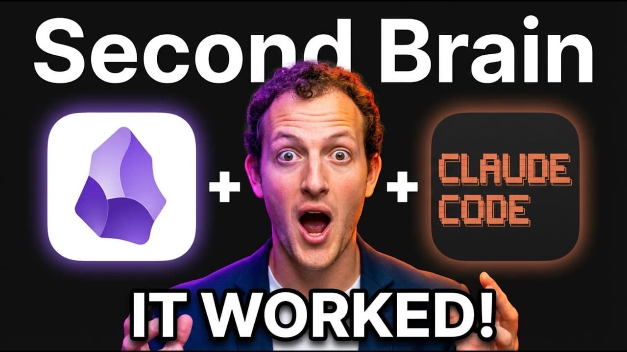 Thumbnail for Claude + Karpathy's Second Brain is INSANE